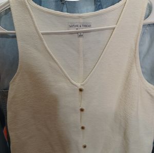 Texture and Thread Madewell sleeveless tie front top ladies small